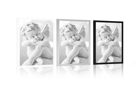 PLAKÁT ČERNOBÍLÝ ANDÍLEK - ČERNOBÍLÉ - PLAKÁTY