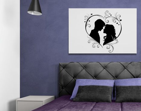 WANDBILD VERLIEBTES PAAR - BILDER MIT LIEBESMOTIVEN - BILDER
