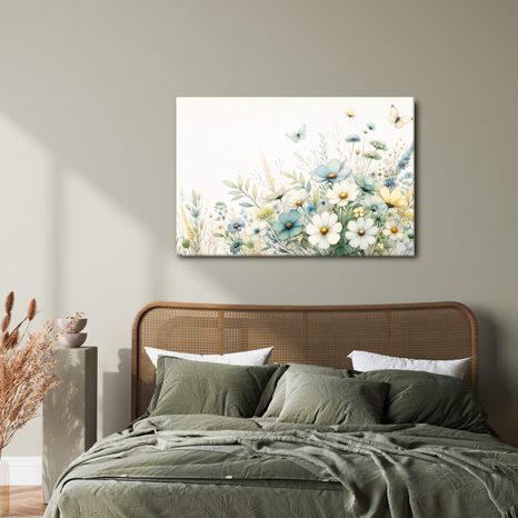 OBRAZ KVĚTINY A LETNÍ MOTÝLI - OBRAZY KVĚTŮ - OBRAZY