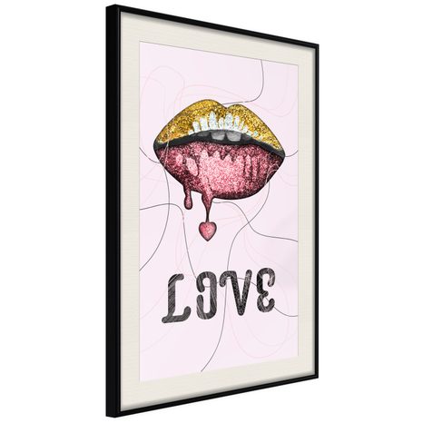 POSTER - LIP GLOSS AND LOVE - LOVE - POSTERE