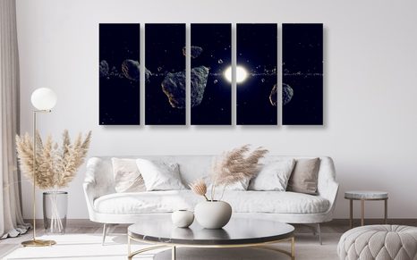 5-RÉSZES KÉP METEORIT - BOLYGÓ- ÉS CSILLAGMINTÁS KÉPEK - KÉPEK