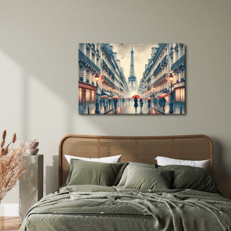 OBRAZ PAŘÍŽ V DEŠTIVÉM DNI - OBRAZY MĚSTA - OBRAZY