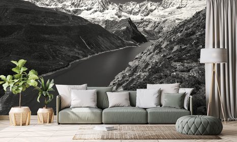 FOTOTAPETA PARK PATAGONIE V ARGENTINĚ V ČERNOBÍLÉM - ČERNOBÍLÉ TAPETY - TAPETY