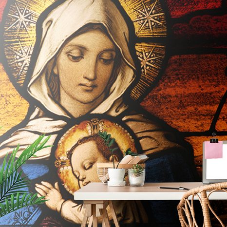 SELF ADHESIVE WALLPAPER VIRGIN MARY WITH BABY JESUS - SELF-ADHESIVE WALLPAPERS - WALLPAPERS