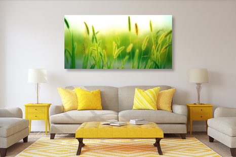 CANVAS PRINT GRASS BLADES IN GREEN DESIGN - PICTURES - 🔥 TOTAL SALE 🔥
