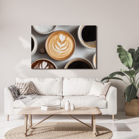 OBRAZ KÁVOVÉ UMĚNÍ V HRNKU - OBRAZY JÍDLA A NÁPOJE - OBRAZY