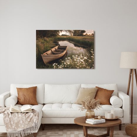 OBRAZ PODZIMNÍ KLID U RYBNÍKA - OBRAZY JEZERA - OBRAZY
