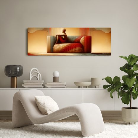 OBRAZ KLIDNÁ SILUETA V PROSTORU - ABSTRAKTNÍ OBRAZY - OBRAZY