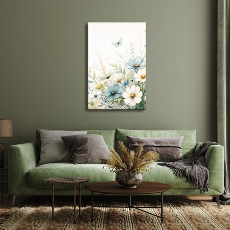 OBRAZ LUČNÍ KVĚTY S MOTÝLY - PICTURES FLOWERS - PICTURES