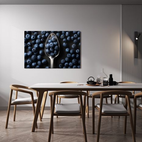 OBRAZ BORŮVKY NA LŽÍCI - OBRAZY JÍDLA A NÁPOJE - OBRAZY