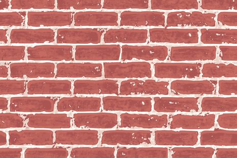 SELF ADHESIVE WALLPAPER PAINTED RED BRICK - SELF-ADHESIVE WALLPAPERS - WALLPAPERS