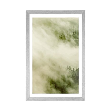 POSTER WITH MOUNT MISTY FOREST - NATURE - POSTERS