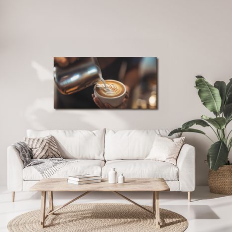 OBRAZ MISTROVSTVÍ V LATTE ART - OBRAZY JÍDLA A NÁPOJE - OBRAZY