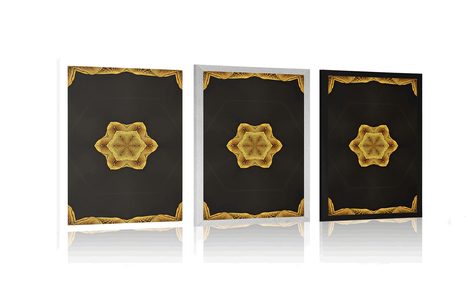 PLAKAT ZANIMLJIVA ZLATNA MANDALA - FENG SHUI - PLAKATI