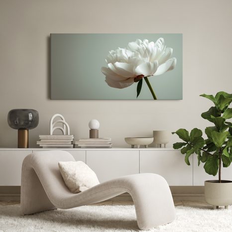 WANDBILD BLUMIGE ELEGANZ AUF WEISS - BILDER BLUMEN - BILDER