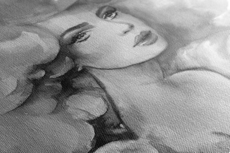 OBRAZ PÔVAB ŽENY V ČIERNOBIELOM PREVEDENÍ - ČIERNOBIELE OBRAZY - OBRAZY