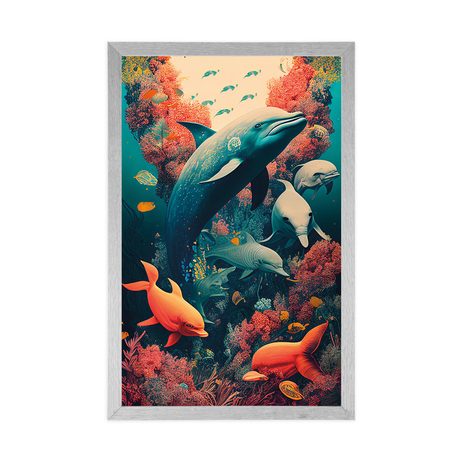 POSTER – DELFINI SURREALISTI - MONDO SOMMERSO - POSTER