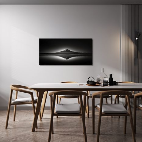 WANDBILD MAJESTÄT DER SCHWARZWEISSLANDSCHAFT - BILDER VON BERGEN - BILDER