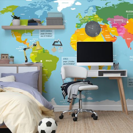 SELF ADHESIVE WALLPAPER EXCEPTIONAL WORLD MAP - SELF-ADHESIVE WALLPAPERS - WALLPAPERS