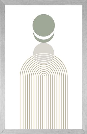 POSTER MODERNER REGENBOGEN MIT KREISEN MID-CENTURY - MOTIVE AUS UNSERER WERKSTATT - POSTER