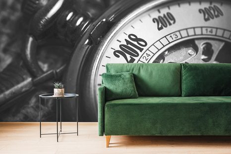 SAMOLEPÍCÍ FOTOTAPETA ČERNOBÍLÉ KAPESNÍ HODINKY - SAMOLEPÍCÍ TAPETY - TAPETY