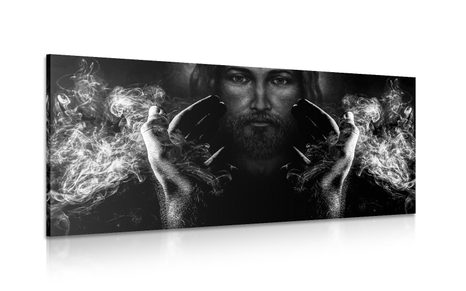 CANVAS PRINT FAITH IN JESUS IN BLACK AND WHITE - BLACK AND WHITE PICTURES - PICTURES