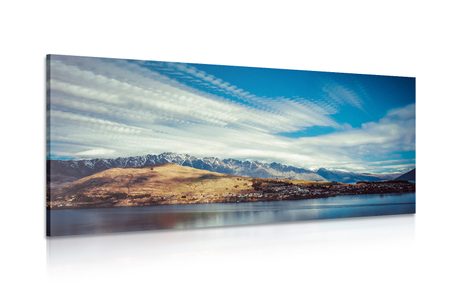 CANVAS PRINT SUNSET OVER THE LAKE - PICTURES OF NATURE AND LANDSCAPE - PICTURES