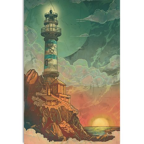 WANDBILD MÄRCHENHAFTER LEUCHTTURM - DOVIDO CHALLENGE - BILDER