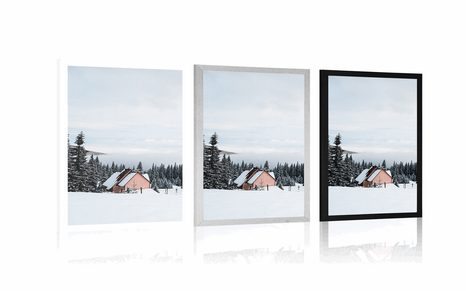 POSTER COTTAGE IN SNOWY NATURE - NATURE - POSTERS