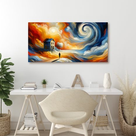 OBRAZ CESTA POD VÍREM OBLOHY - ABSTRAKTNÍ OBRAZY - OBRAZY