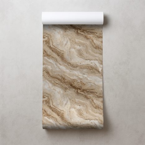TAPETA PŘÍRODNÍ BÉŽOVÝ MRAMOROVÝ VZOR - MRAMOROVÉ TAPETY - TAPETY