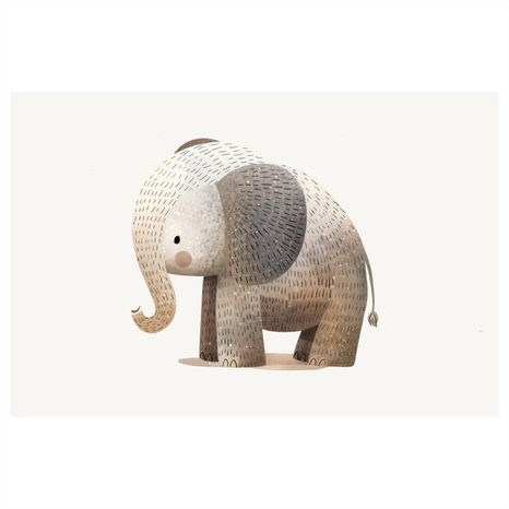 QUADRO SU TELA – ELEFANTE CARINO PER BAMBINI - QUADRI PER BAMBINI ANIMALI - STAMPE E QUADRI