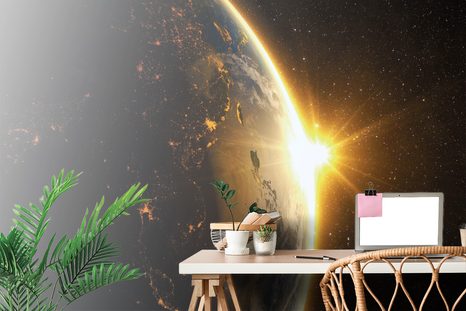 SELBSTKLEBENDE FOTOTAPETE REFLEXION DER ERDE - SELBSTKLEBENDE TAPETEN - TAPETEN