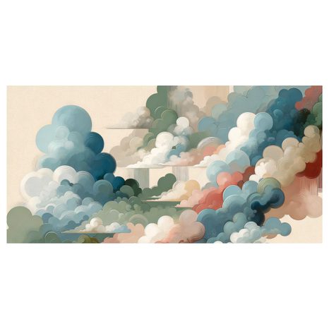 OBRAZ MRAKY V JEMNÝCH PASTELOVÝCH TÓNECH - OBRAZY PŘÍRODY A KRAJINY - OBRAZY