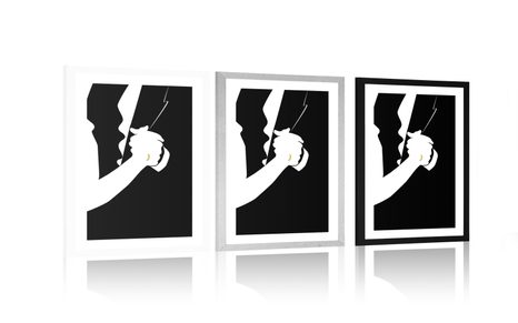 PLAKÁT S PASPARTOU ZPEČETĚNÍ LÁSKY - MOTIVY Z NAŠÍ DÍLNY - PLAKÁTY