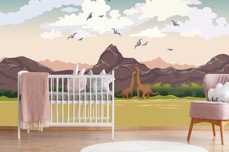 SAMOLEPÍCÍ TAPETA ZEMĚ DINOSAURŮ - SAMOLEPÍCÍ TAPETY - TAPETY