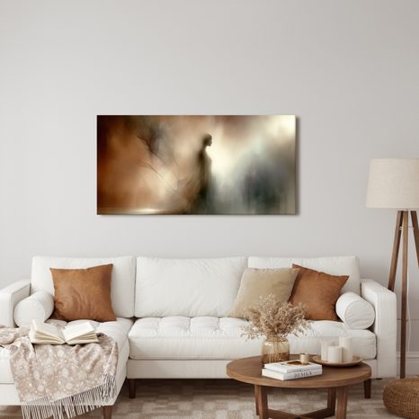 WANDBILD TRAUMHAFTE FRAU IN BRAUN - WANDBILDER FRAUEN - BILDER