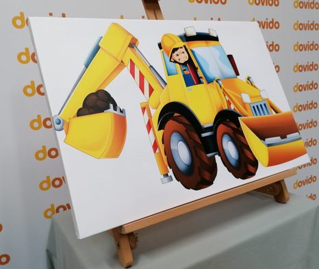 TABLOU EXCAVATOR PENTRU COPII - TABLOURI PENTRU COPII - TABLOURI