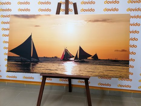 TABLOU APUS DE SOARE DEASUPRA MĂRII - TABLOU NATURĂ ȘI PEISAJE NATURALE - TABLOURI