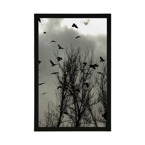 POSTER KRÄHENSCHWARM - NATUR - POSTER