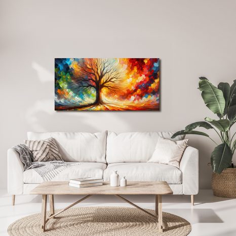 OBRAZ BAREVNÝ STROM ŽIVOTA SNŮ - OBRAZY STROMY ŽIVOTA - OBRAZY