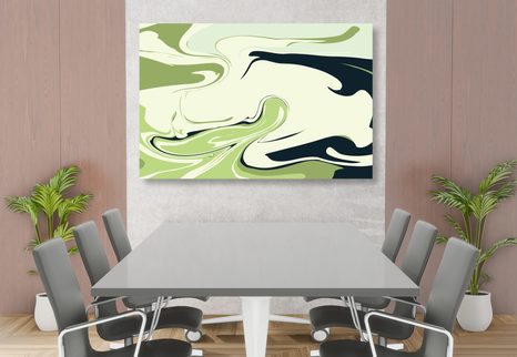 OBRAZ ABSTRAKTNÍ ZELENÝ VZOR - ABSTRAKTNÍ OBRAZY - OBRAZY