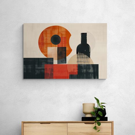 STAMPA SU TELA – JAPANDI NATURA MORTA CON BOTTIGLIA - JAPANDI QUADRI - STAMPE E QUADRI