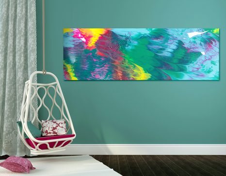 КАРТИНА НА ПЛАТНО – АБСТРАКЦИЯ В ПАСТЕЛНИ ЦВЕТОВЕ - АБСТРАКТНИ КАРТИНИ - КАРТИНИ