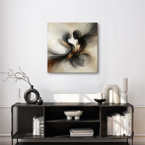 WANDBILD HARMONIE VON SCHATTEN UND LICHT - BILDER MIT LIEBESMOTIVEN - BILDER