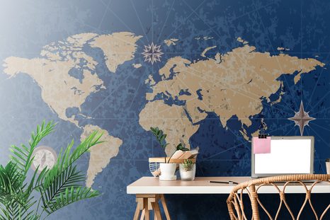 ΑΥΤΟΚΌΛΛΗΤΗ ΤΑΠΕΤΣΑΡΊΑ ΡΕΤΡΌ ΧΆΡΤΗΣ ΜΕ ΠΥΞΊΔΑ ΣΕ ΜΠΛΕ ΦΌΝΤΟ - ΑΥΤΟΚΌΛΛΗΤΕΣ ΤΑΠΕΤΣΑΡΊΕΣ - ΤΑΠΕΤΣΑΡΊΕΣ