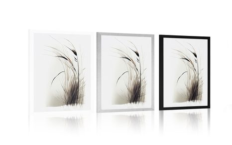 PLAKAT MINIMALISTYCZNA SUCHA TRAWA - DRZEWA I LIŚCIE - PLAKATY