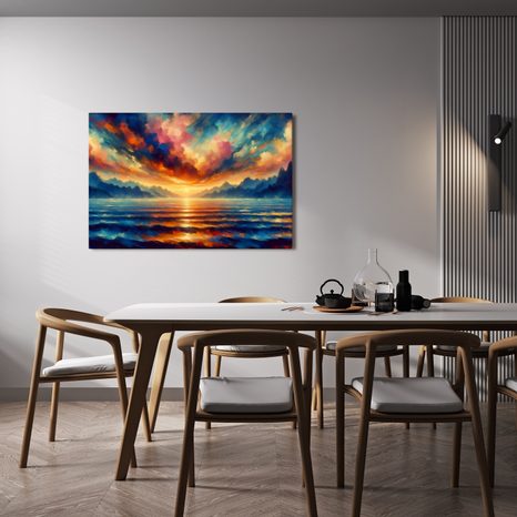 OBRAZ ZÁPAD SLUNCE NAD OCEÁNEM - OBRAZY MOŘE A PLÁŽ - OBRAZY