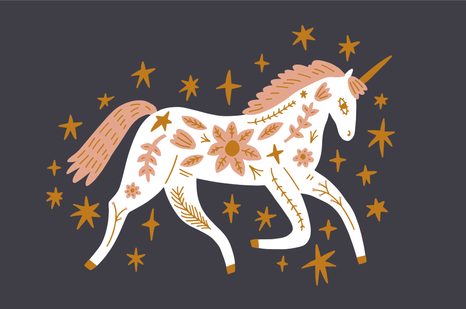 SAMOLEPÍCÍ TAPETA POHÁDKOVÝ JEDNOROŽEC V LIDOVÉM NÁDECHU - TAPETY - TOTÁLNÍ VÝPRODEJ 🔥