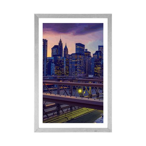 PLAGÁT S PASPARTOU RUŠNÉ VEĽKOMESTO - MESTÁ - PLAGÁTY